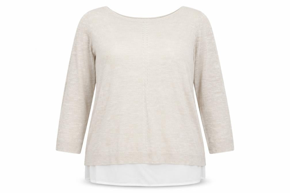 Womens UK Size 14 M&Co Beige Pullover Jumper