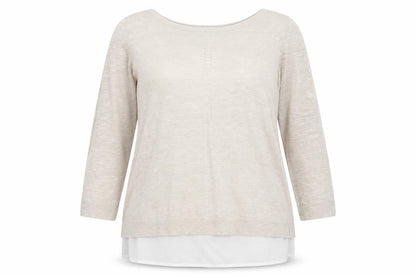 Womens UK Size 14 M&Co Beige Pullover Jumper