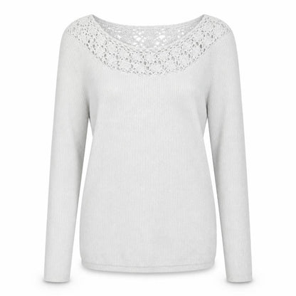 Colour Works Womens Silver Scoop Neck Rayon Pullover Jumper Size M