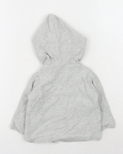 Matalan Baby Grey Jacket Size 3-6 Months Button