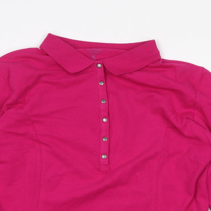 Womens UK Size XL Lee Pink Basic Blouse