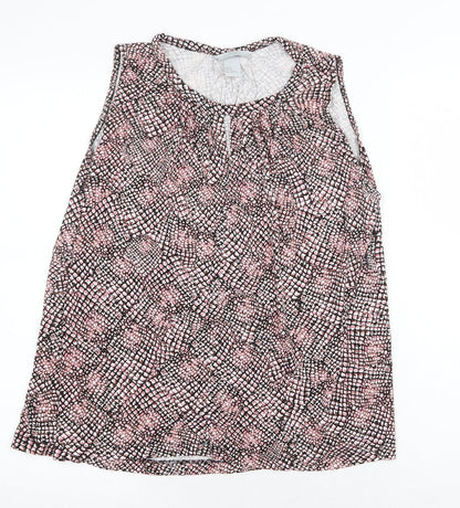 Womens UK Size M H&M Pink Basic Tank