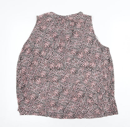 Womens UK Size M H&M Pink Basic Tank