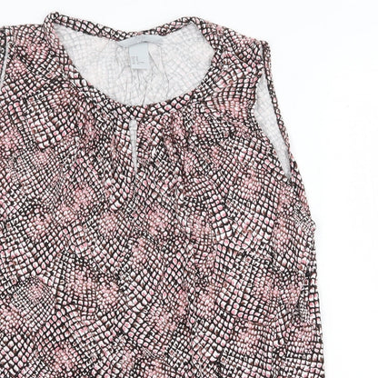 Womens UK Size M H&M Pink Basic Tank