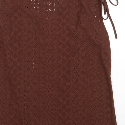 Womens UK Size XL Preworn Brown Basic Tank