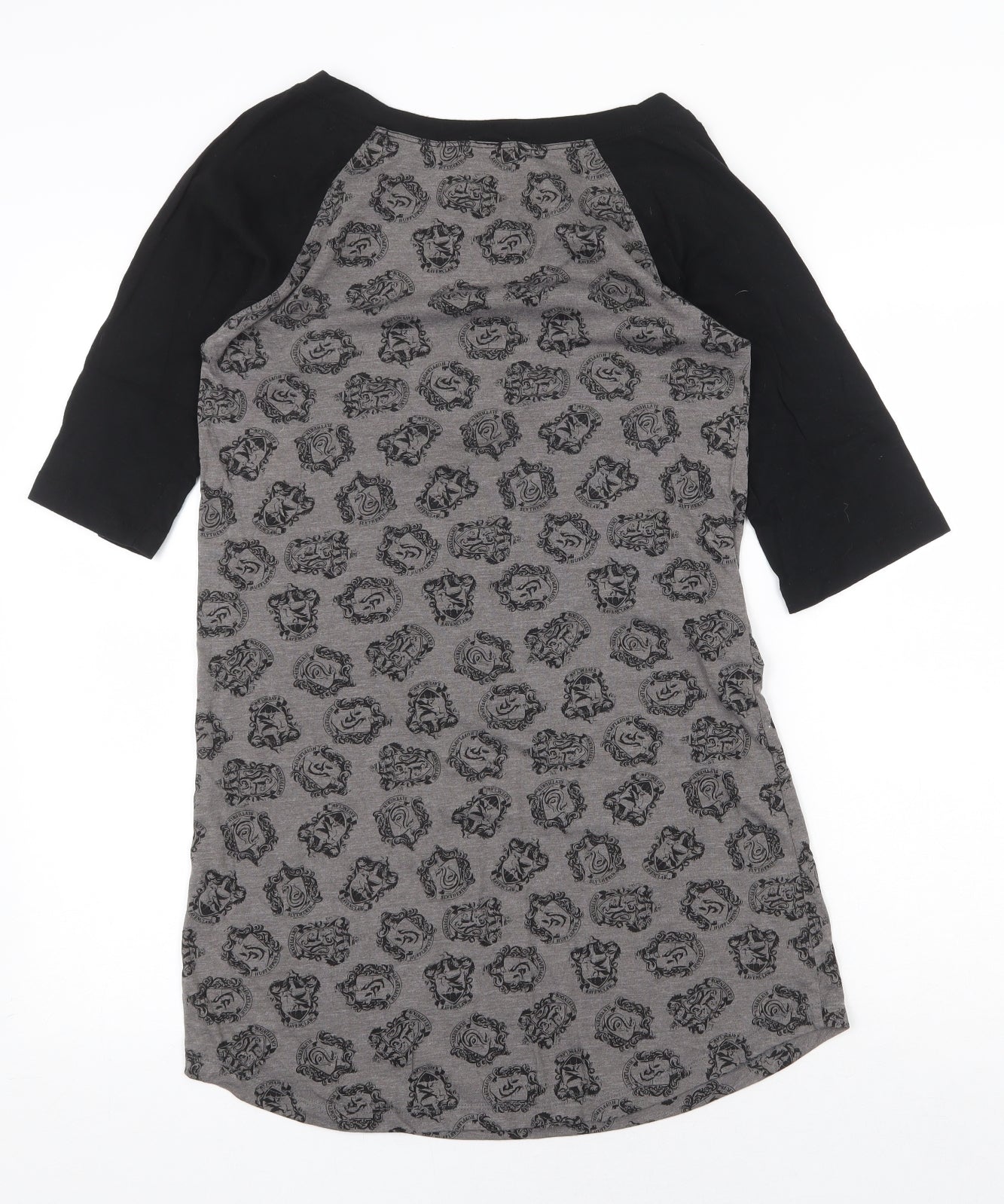 Harry Potter Wizarding World Womens Grey Geometric Cotton Basic T-Shirt Size XS Round Neck - Harry Potter
