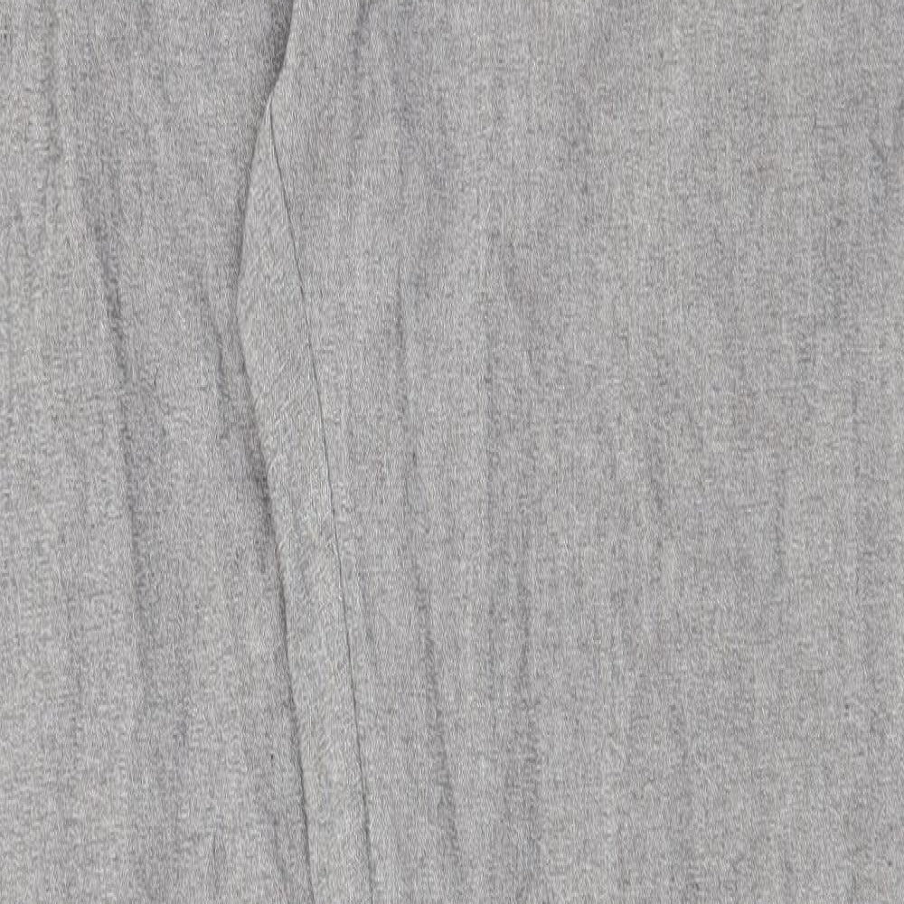 Zara Mens Grey Polyester Trousers Size 34 in Regular Zip