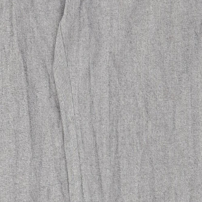 Zara Mens Grey Polyester Trousers Size 34 in Regular Zip