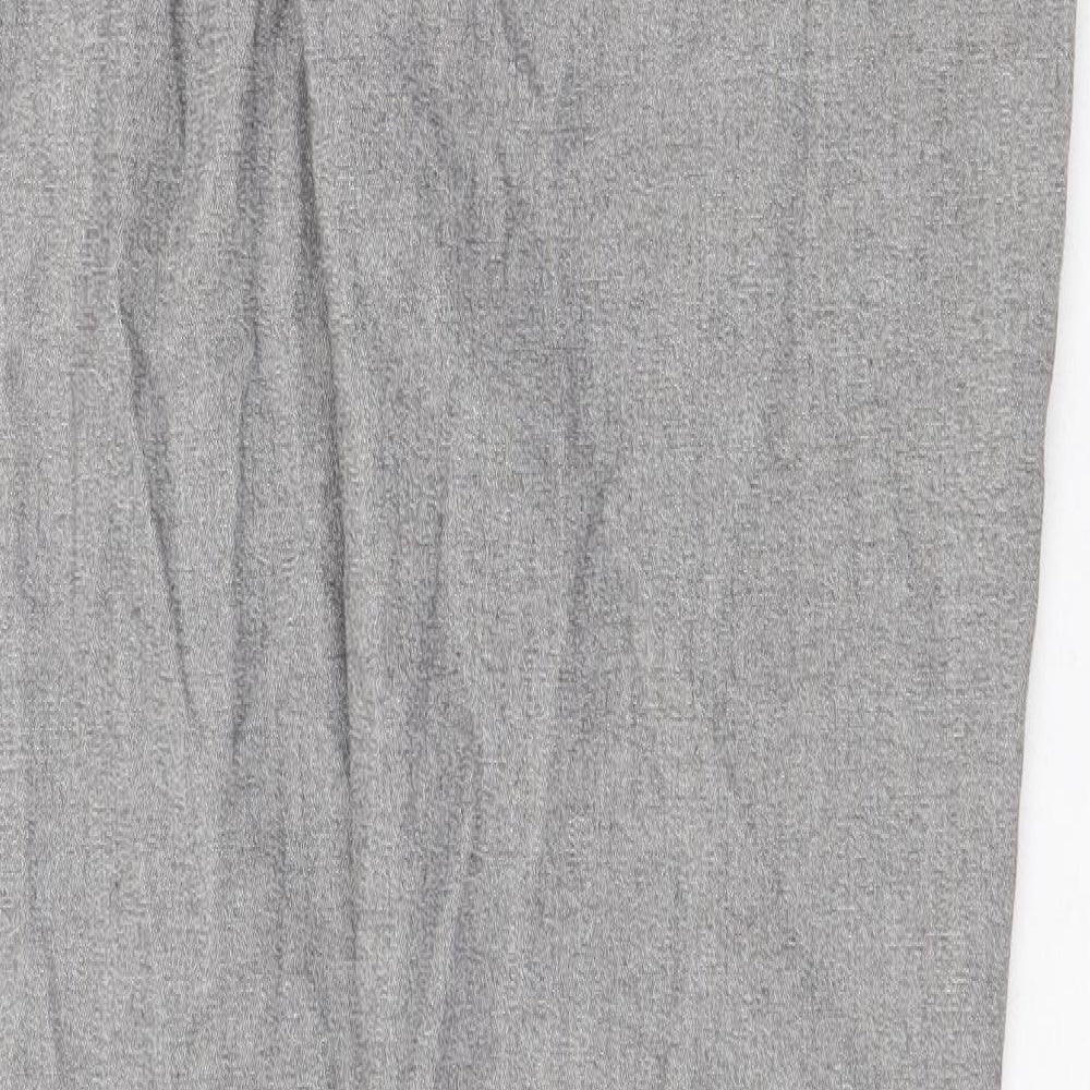 Zara Mens Grey Polyester Trousers Size 34 in Regular Zip