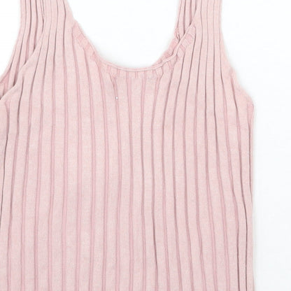 SheIn Womens Pink Acrylic Basic Tank Size M Scoop Neck - Honey