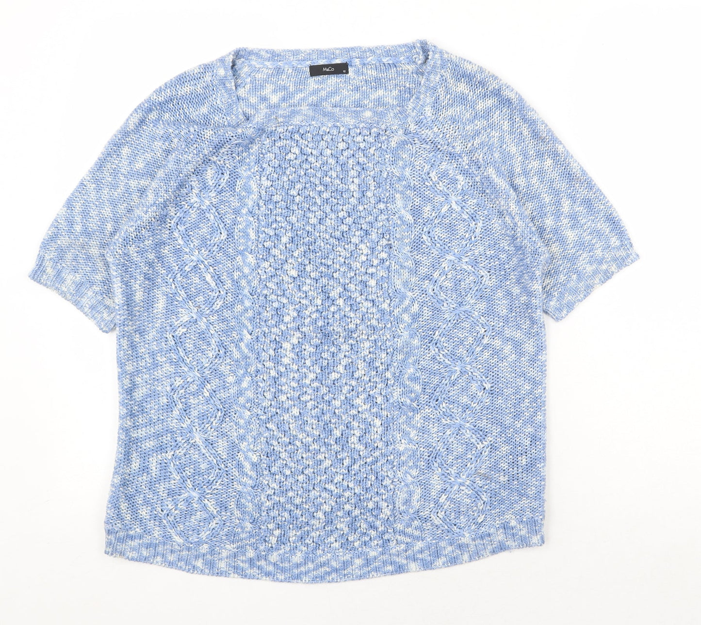 Womens UK Size 12 M&Co Blue Pullover Jumper