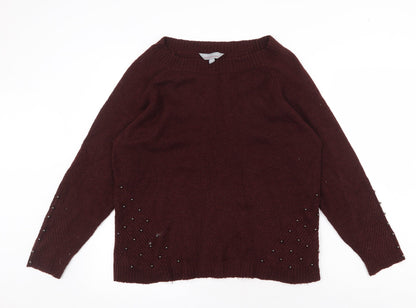 Womens UK Size 14 Dorothy Perkins Red Pullover Jumper