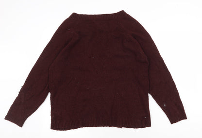 Womens UK Size 14 Dorothy Perkins Red Pullover Jumper