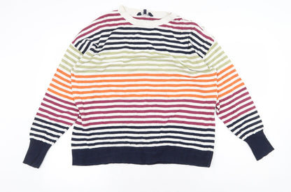 Womens UK Size 14 Maine New England Multicoloured Pullover Jumper