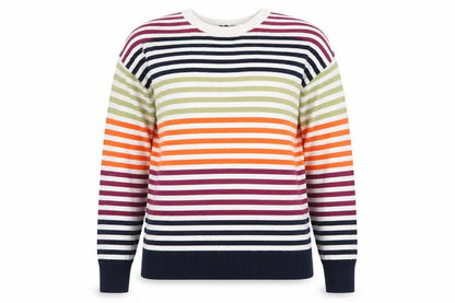 Womens UK Size 14 Maine New England Multicoloured Pullover Jumper