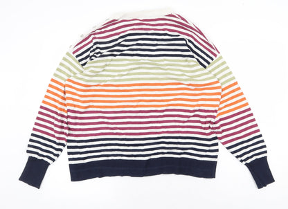 Womens UK Size 14 Maine New England Multicoloured Pullover Jumper