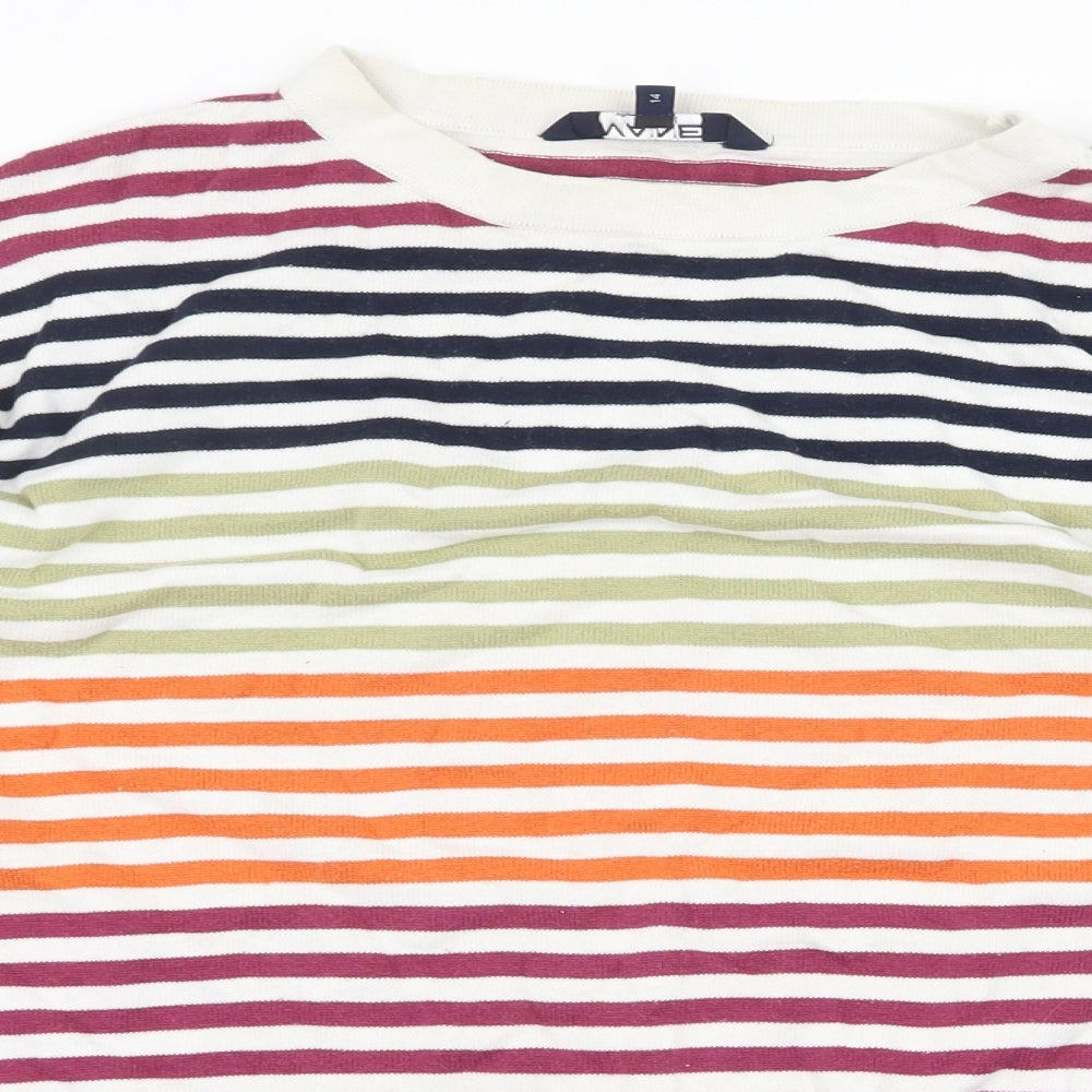 Womens UK Size 14 Maine New England Multicoloured Pullover Jumper