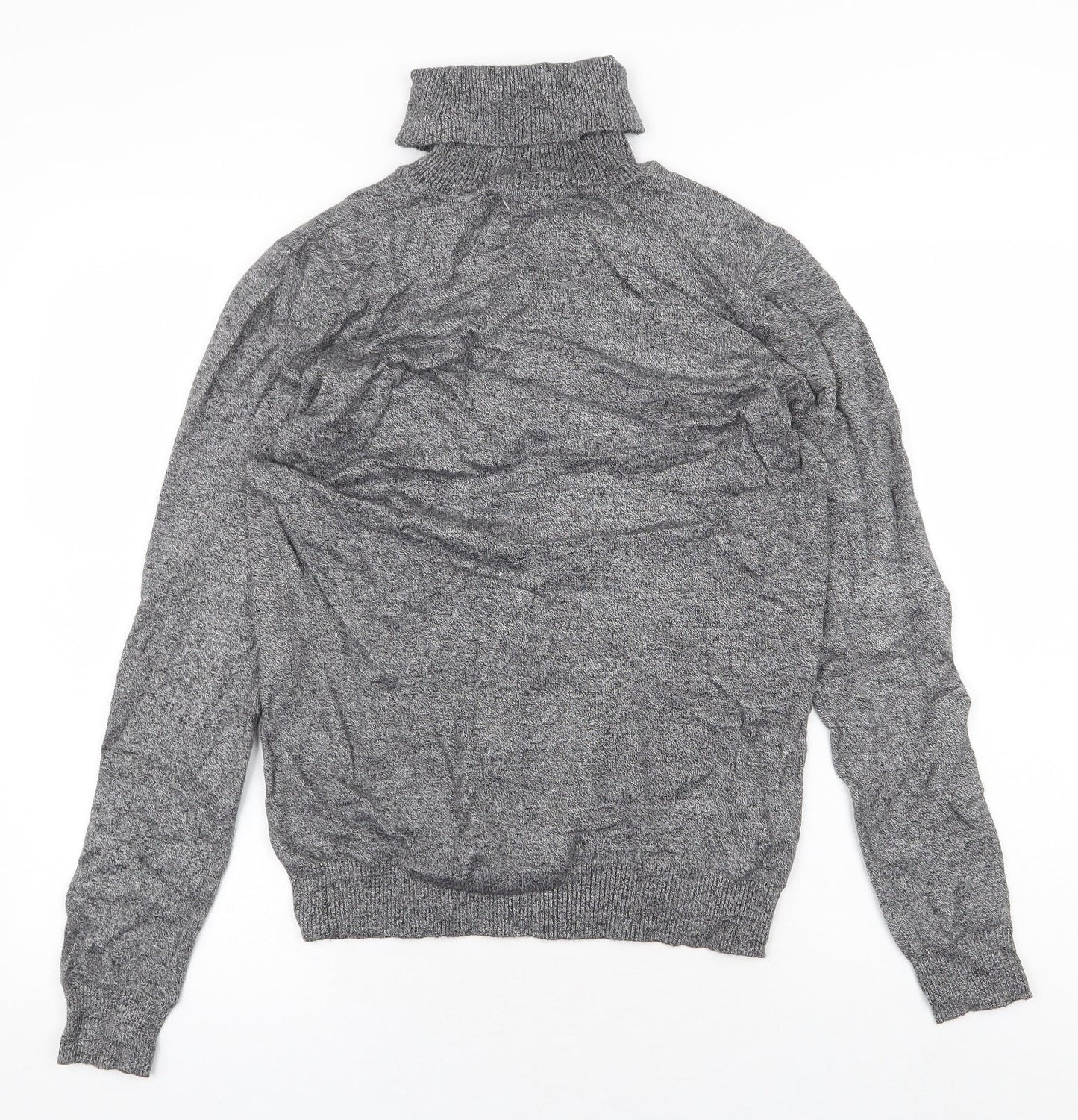 Andrew Marc Womens Grey Round Neck Viscose Pullover Jumper Size M