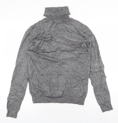 Andrew Marc Womens Grey Round Neck Viscose Pullover Jumper Size M