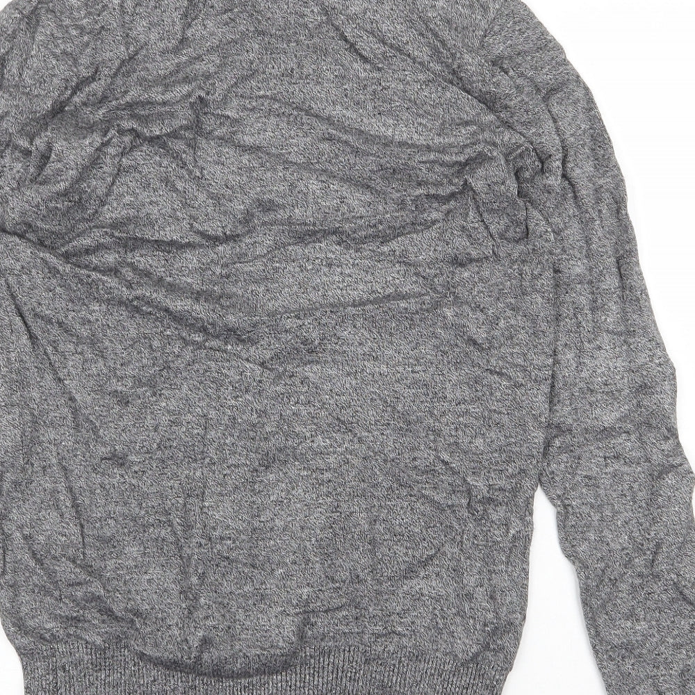 Andrew Marc Womens Grey Round Neck Viscose Pullover Jumper Size M