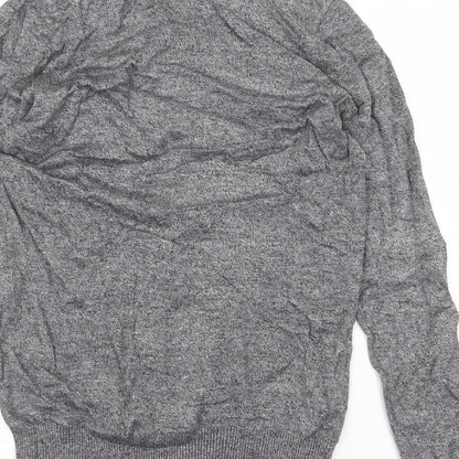 Andrew Marc Womens Grey Round Neck Viscose Pullover Jumper Size M
