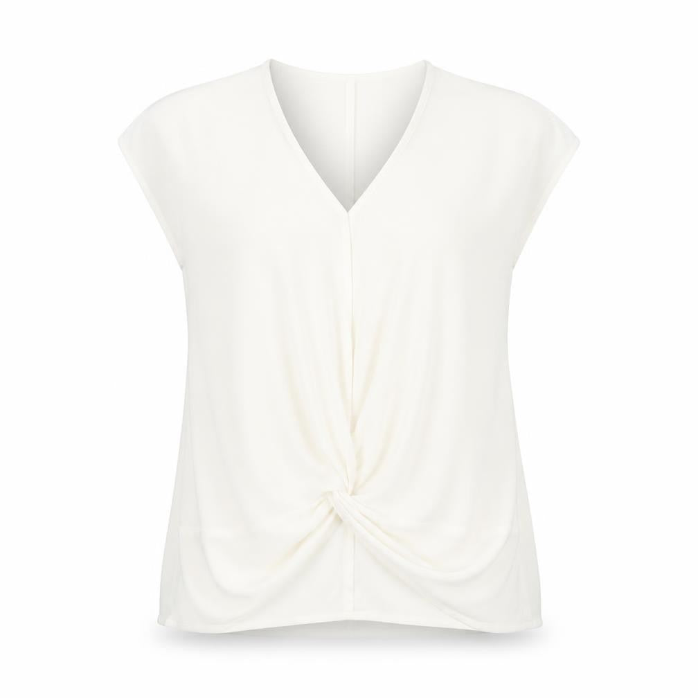 Womens UK Size 12 Warehouse White Basic Blouse