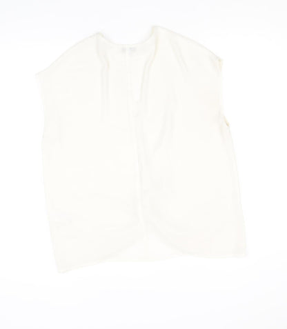 Womens UK Size 12 Warehouse White Basic Blouse