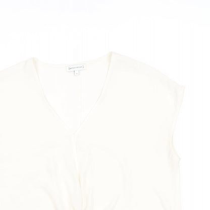 Womens UK Size 12 Warehouse White Basic Blouse