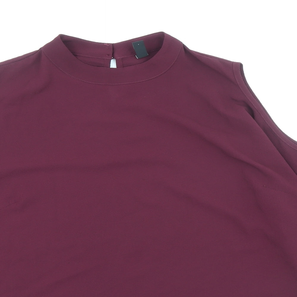 Womens UK Size L Y.A.S Purple Basic Blouse
