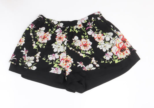 River Island Womens Multicoloured Geometric Polyester Basic Shorts Size S Regular Pull On