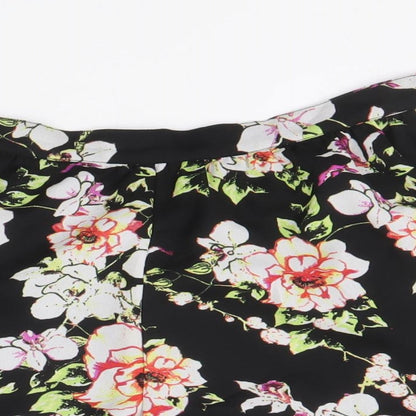 River Island Womens Multicoloured Geometric Polyester Basic Shorts Size S Regular Pull On