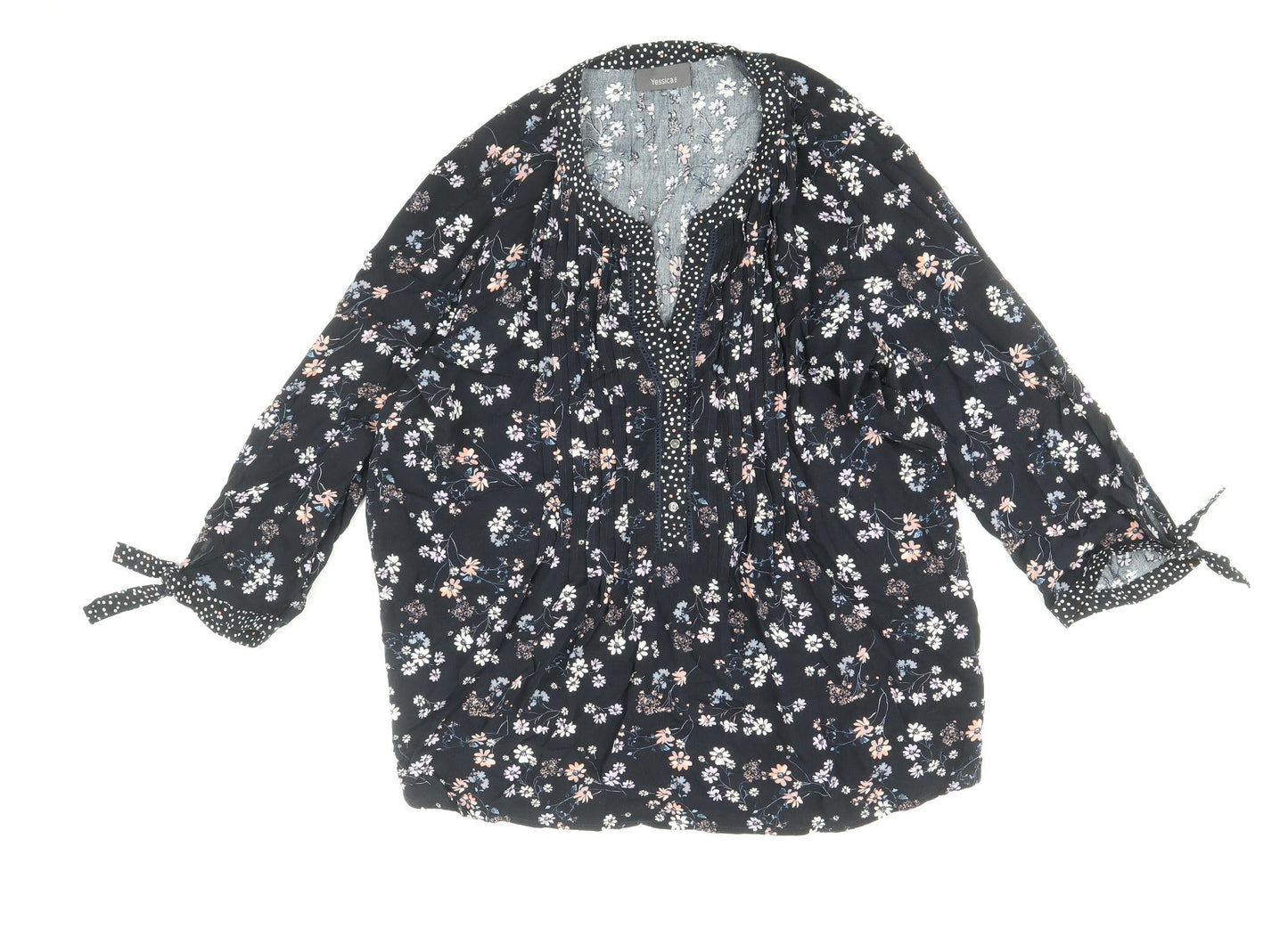 Womens UK Size 10 Yessica Blue Basic Blouse