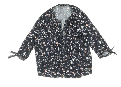 Womens UK Size 10 Yessica Blue Basic Blouse