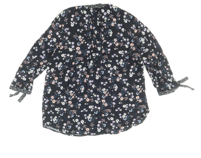 Womens UK Size 10 Yessica Blue Basic Blouse