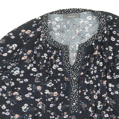 Womens UK Size 10 Yessica Blue Basic Blouse