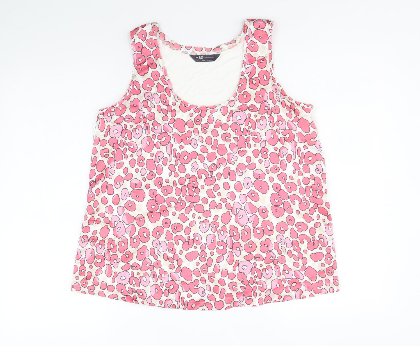 Womens UK Size 8 Marks and Spencer Pink Basic Tank