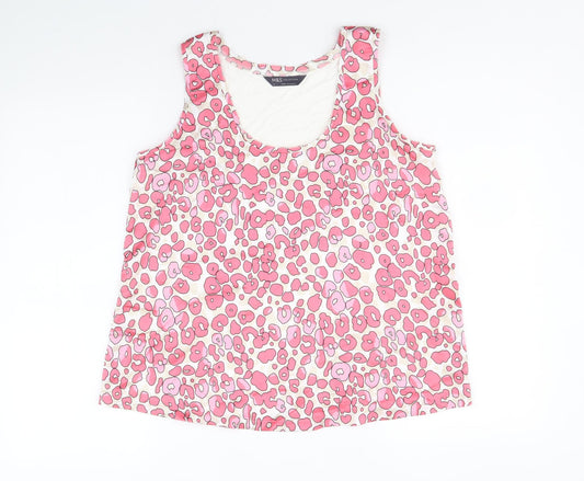 Womens UK Size 8 Marks and Spencer Pink Basic Tank