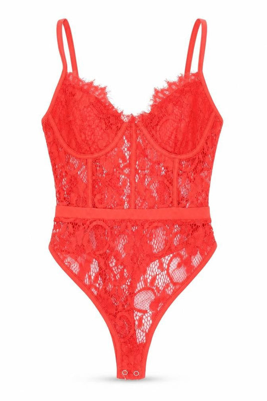 Womens UK Size 6 NAANAA One-Piece Red Bodysuit