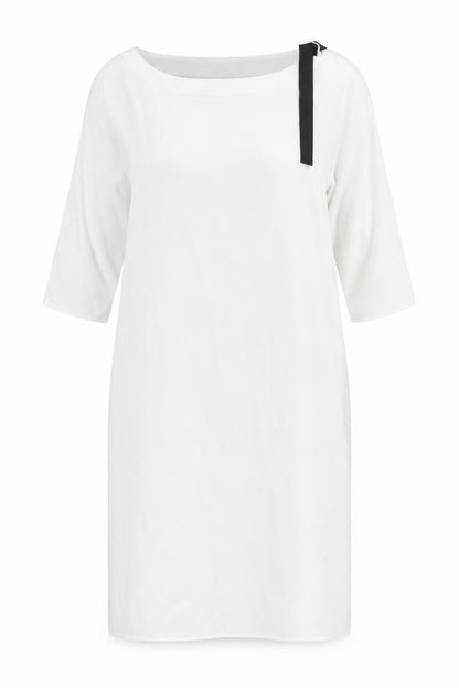 River Island Womens White Polyester Sheath Size 12 Round Neck Pullover