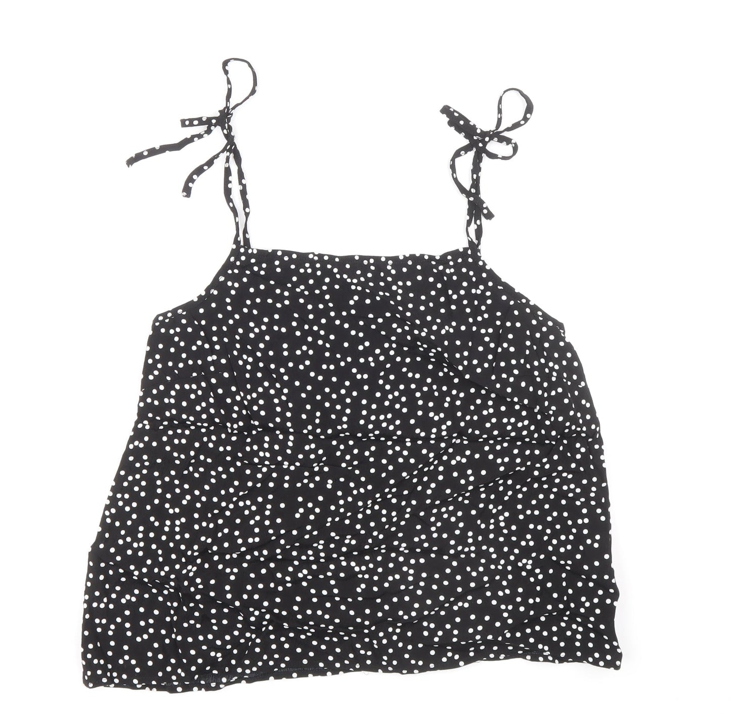 Womens UK Size 8 Preworn Black Basic Tank