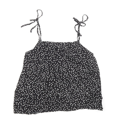 Womens UK Size 8 Preworn Black Basic Tank