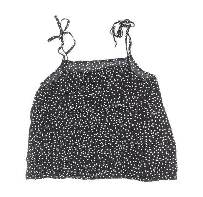Womens UK Size 8 Preworn Black Basic Tank