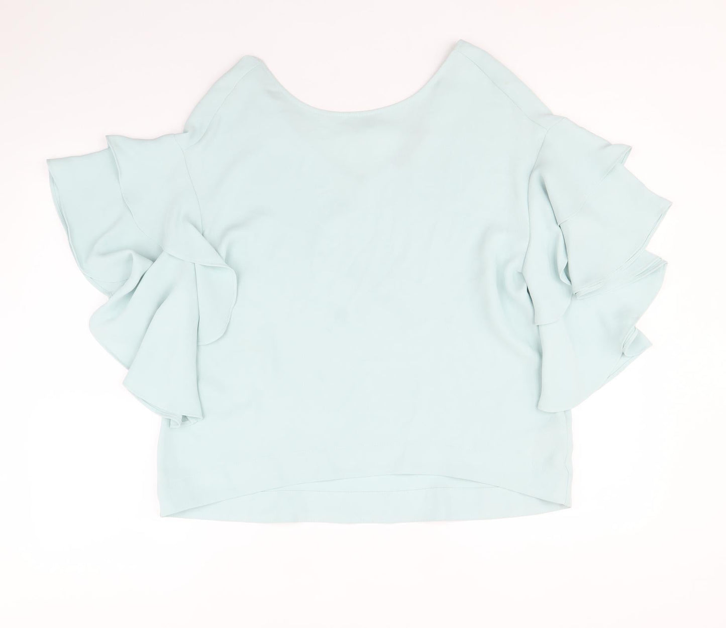 Womens UK Size 12 Marks and Spencer Blue Basic Blouse