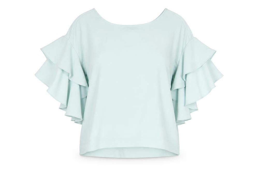 Womens UK Size 12 Marks and Spencer Blue Basic Blouse