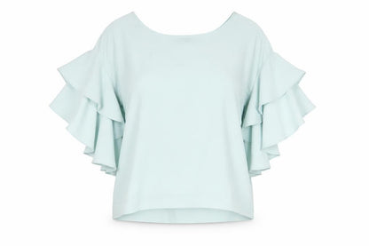 Womens UK Size 12 Marks and Spencer Blue Basic Blouse