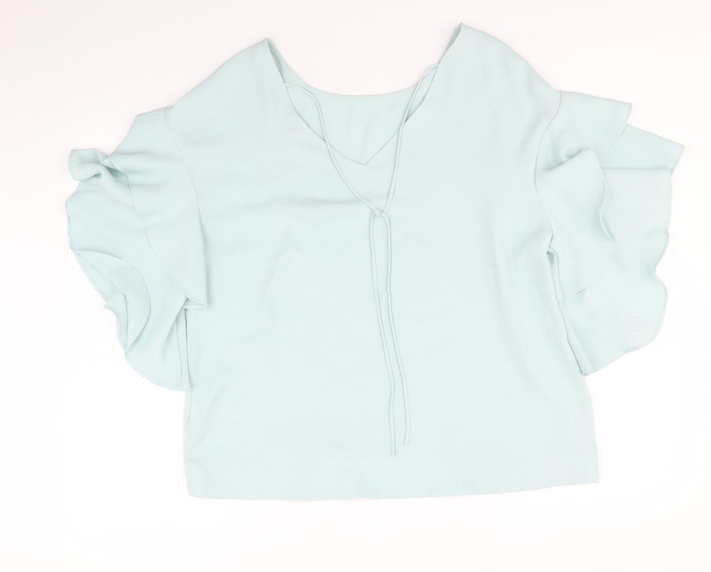 Womens UK Size 12 Marks and Spencer Blue Basic Blouse
