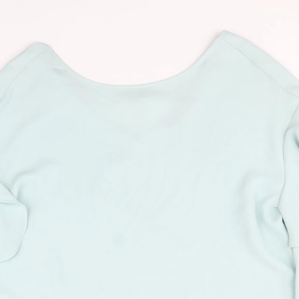 Womens UK Size 12 Marks and Spencer Blue Basic Blouse