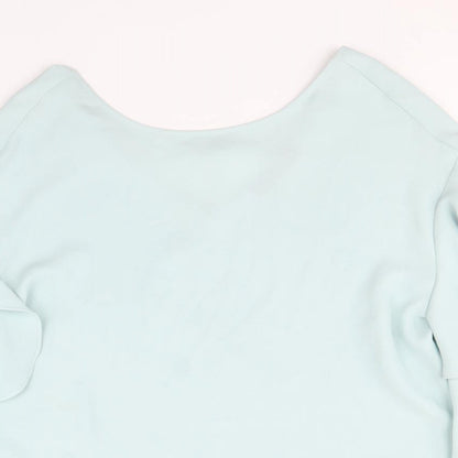 Womens UK Size 12 Marks and Spencer Blue Basic Blouse