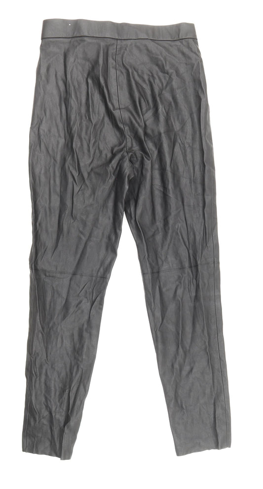 Womens UK Size M Zara Regular Fit Jegging Black Trousers