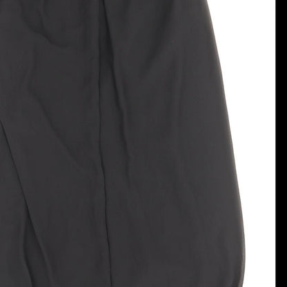 Zara Womens Black Polyester Sheath Size M Boat Neck Zip